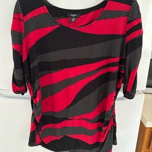 Alfani Women's Red and Black Top